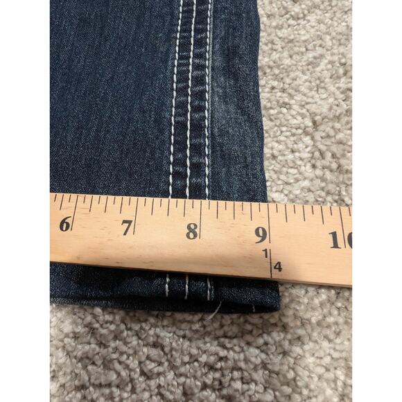 Reign Jeans Womens Size 13 Curvy Blue Flare Wide Y2K Cotton Denim Bootcut - Picture 3 of 7